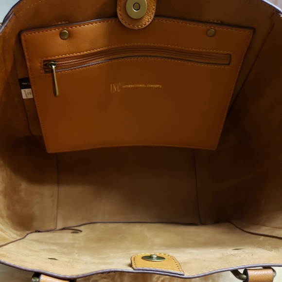 I.N.C INC EMBROIDERED BOHO AZTEC CROSSBODY TOTE BAG - Picture 5 of 7